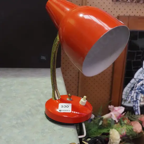 retro red metal headboard lamp 