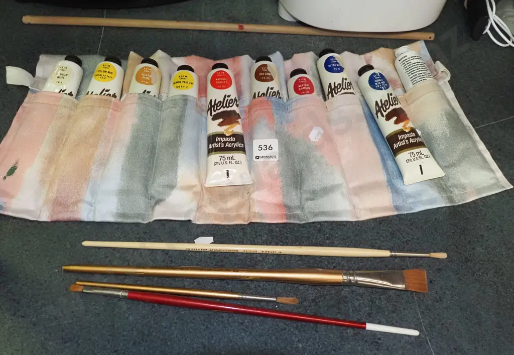 artist's acrylic paints, brushes Image 1++