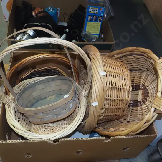 box of cane baskets