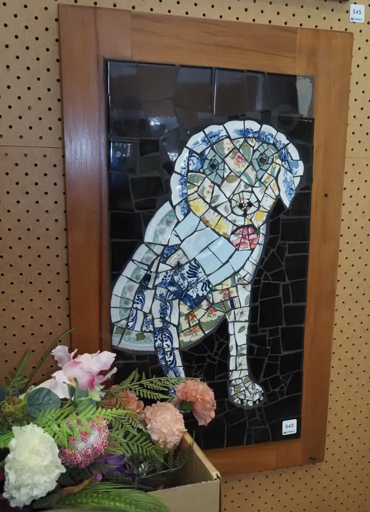 mosaic dog wall art Image 1++