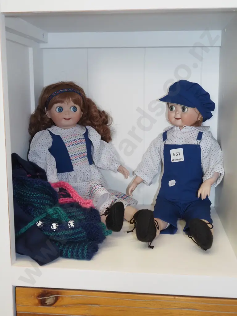 2x porcelain dolls and clothes Image 1++