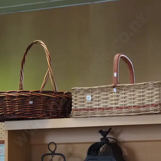 2x cane baskets