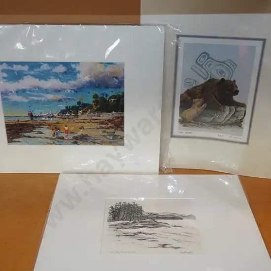 2x unframed prints, unframed pencil