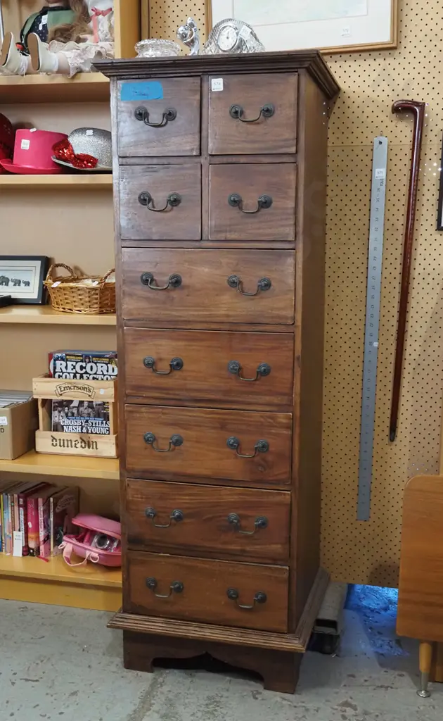 solid wood 9 drawer tallboy H-1500 W-510 D-430 Image 1++