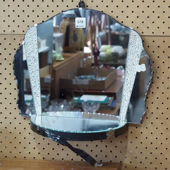 mirrored wall mounted shelf H-300