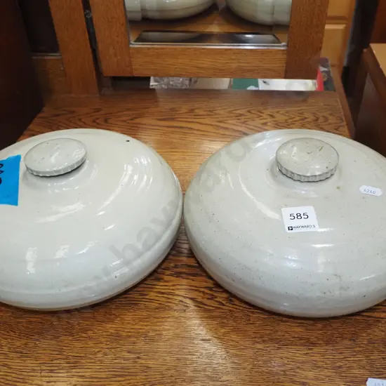 2x stoneware hot water bottles