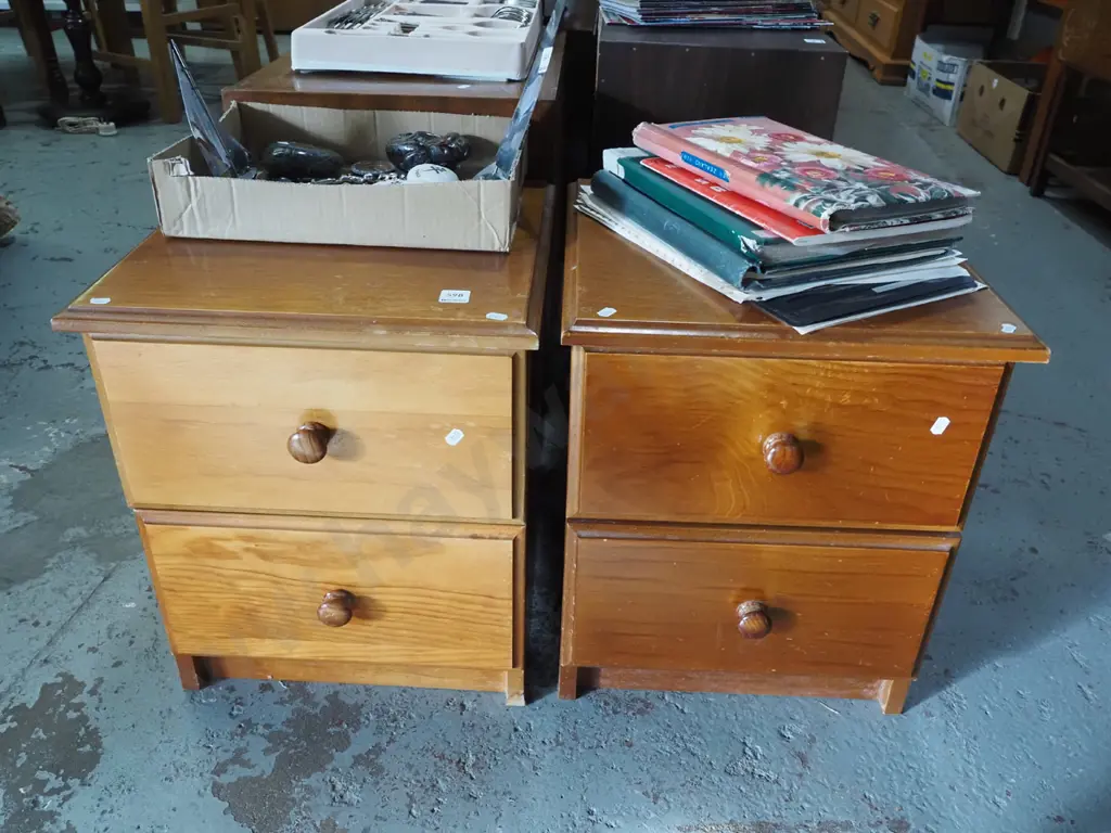 pair of pine bedside cabinets Image 1++