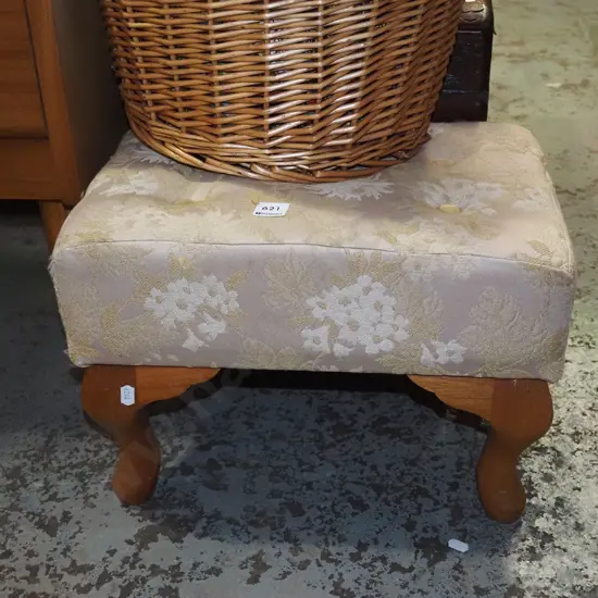 cab leg upholstered footstool