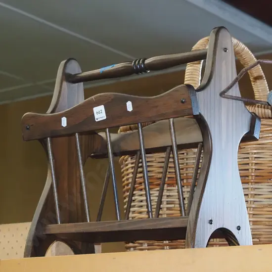 wooden magazine rack