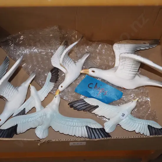 wall mounted flying birds - chips, cracks and repairs