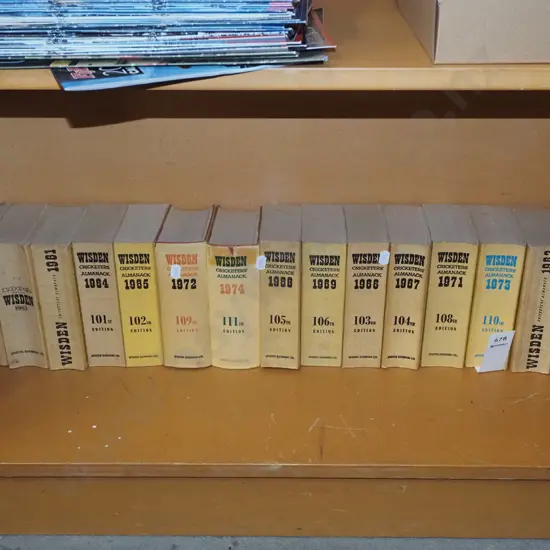 various 1960s/70s Wisden cricket almancs