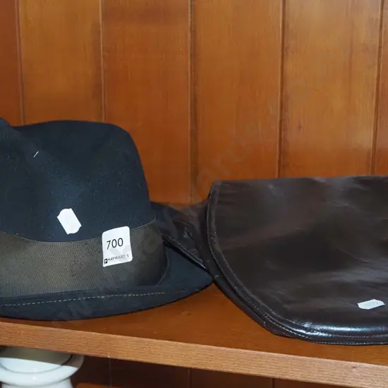 gents Stenson hat, leather cap
