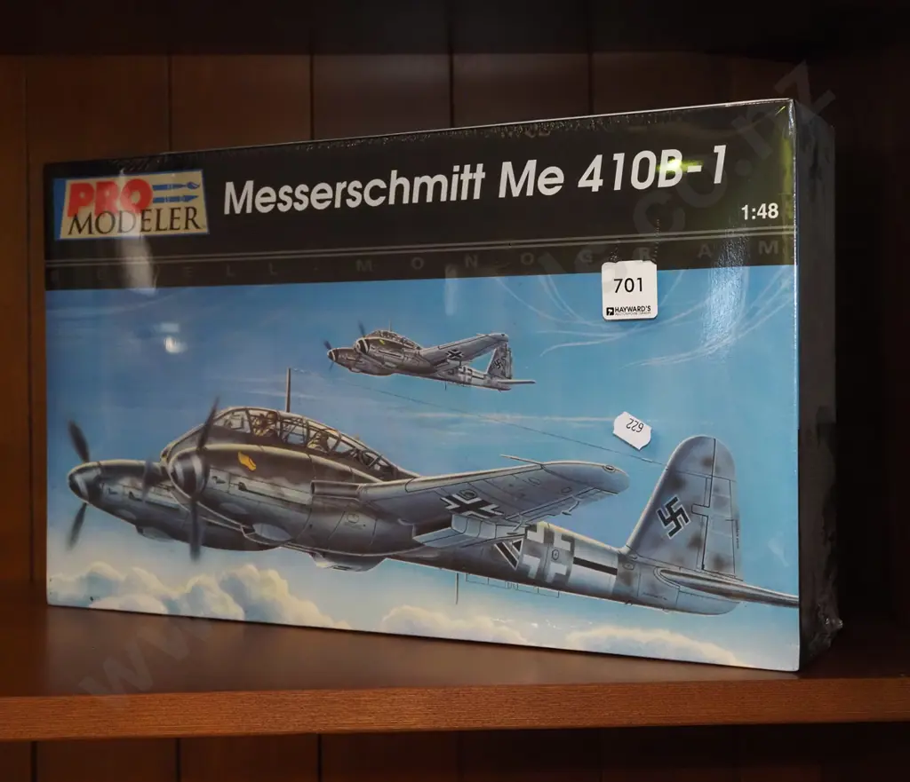 yet to be assembled model Messerschmitt fighter plane Image 1++