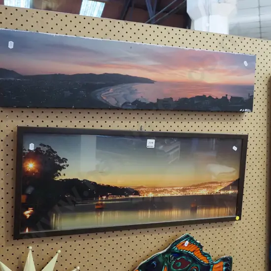 framed photo print - Dunedin Harbour, boxed print on canvas - St Clair