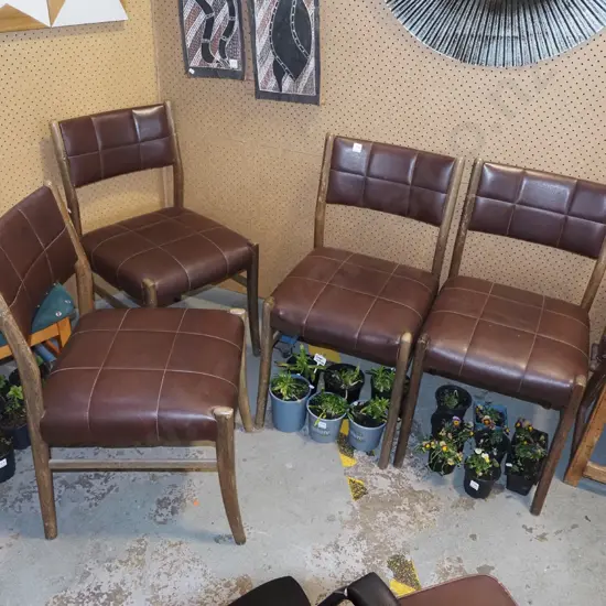 4x vinyl dining chairs - some scuffing and damage