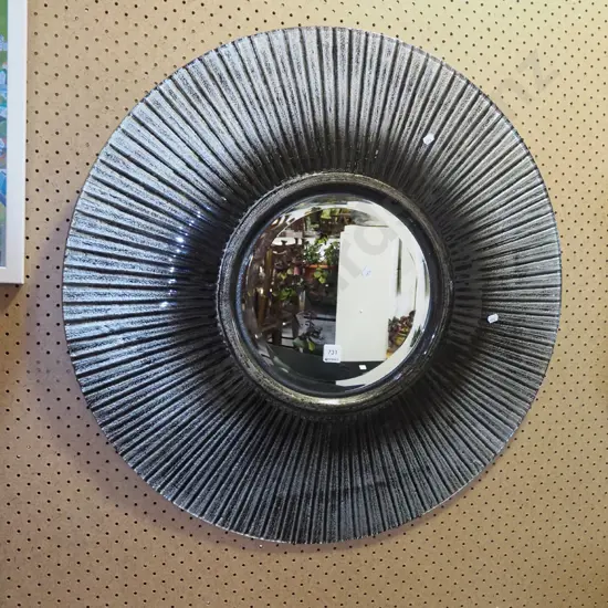 large circular glass framed wall mirror Diam-750