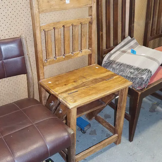 hardwood chair/library ladder