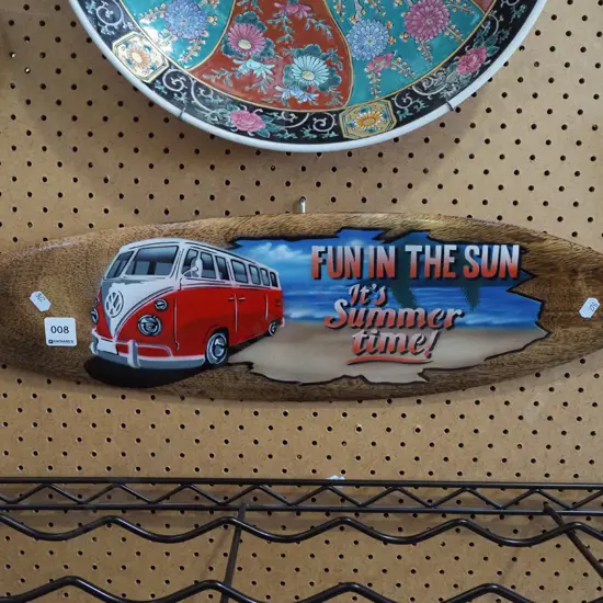 surfboard wall motto