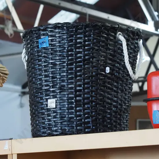 black seagrass basket