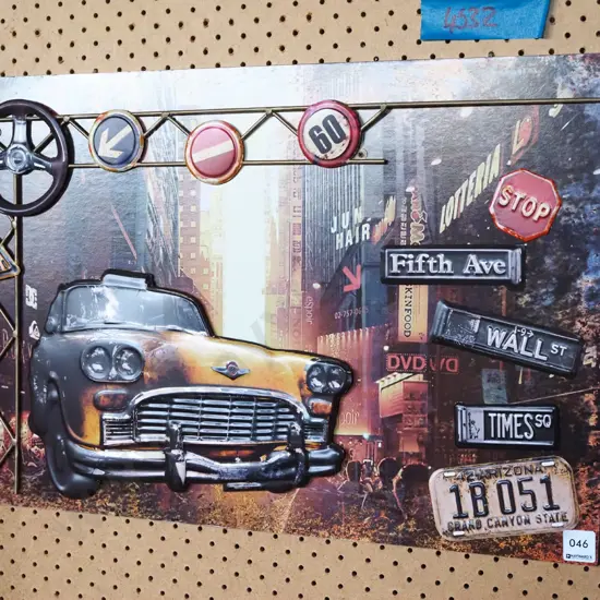 mixed media 3D New York city artwork