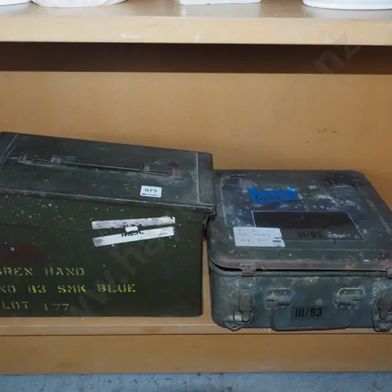 2x ammunition tins