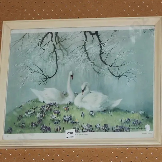 framed Vernon Ward poster print - slight wrinkling