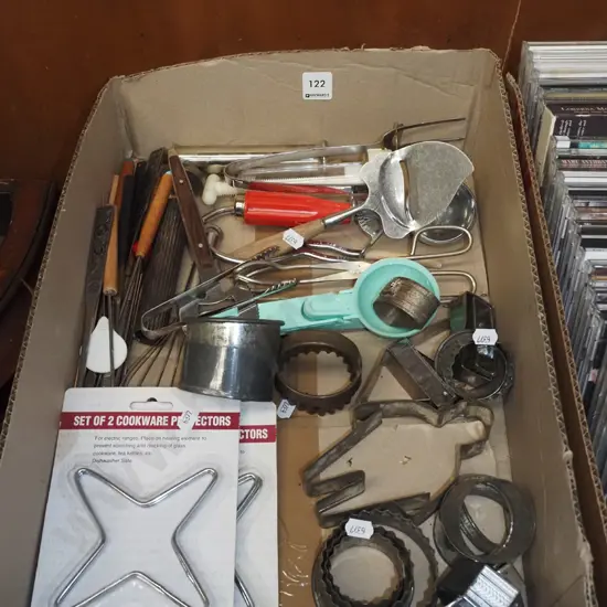 box; cookie cutters, cheese slicers etc