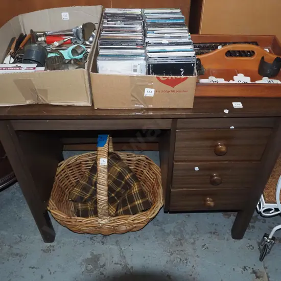 mdf faux wood 3 drawer study desk H-760 W-950 D-450