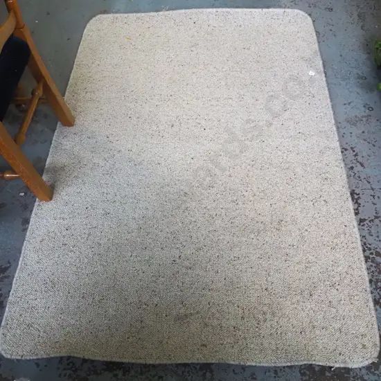 edged fawn woollen floor mat L-1780 W-1210