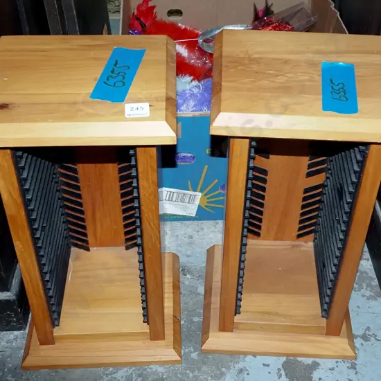 2x solid rimu CD towers H-420