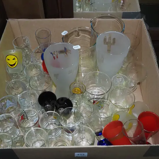 box of glass ware