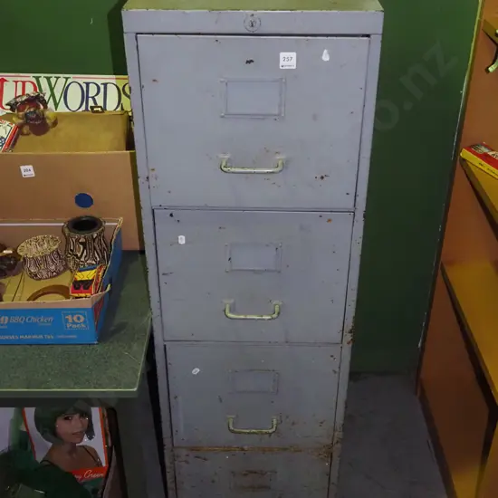 vintage 4 drawer filing cabinet