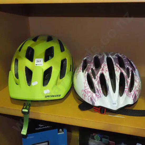 2x bike helmets