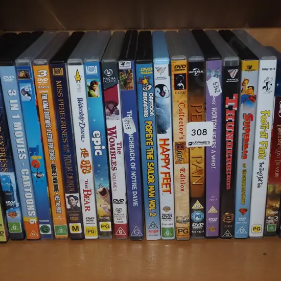 DVDs, blue ray DVDs