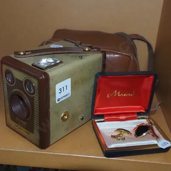 boxed Brownie, cuff links