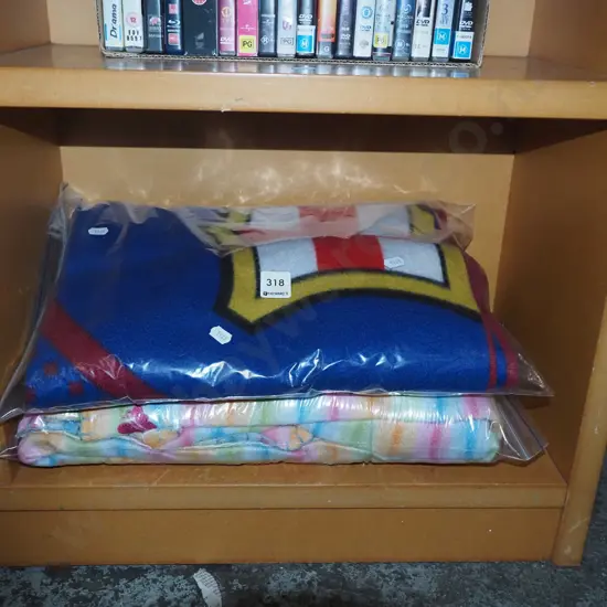 pair of polar fleece blankets