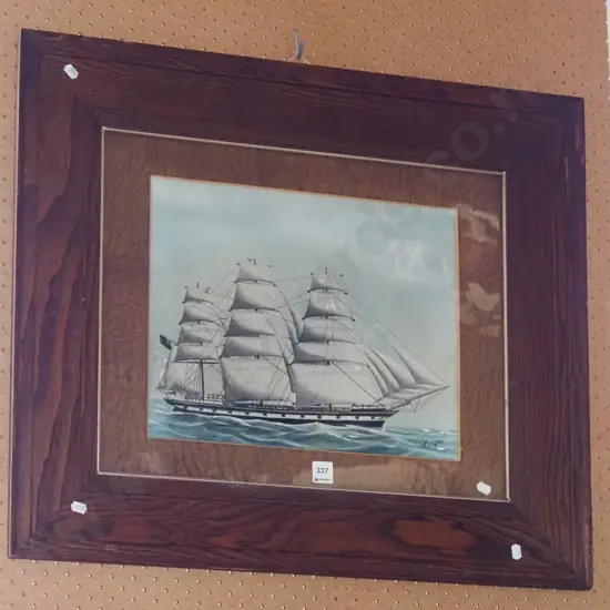 framed print - English sailing ship