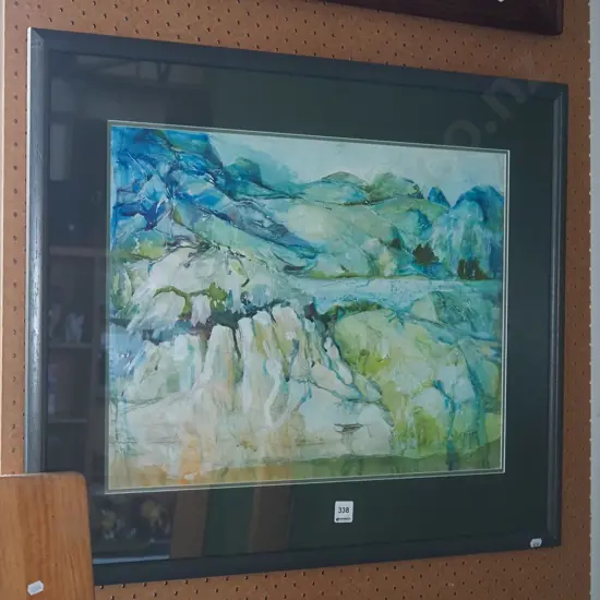 framed watercolour - landscape
