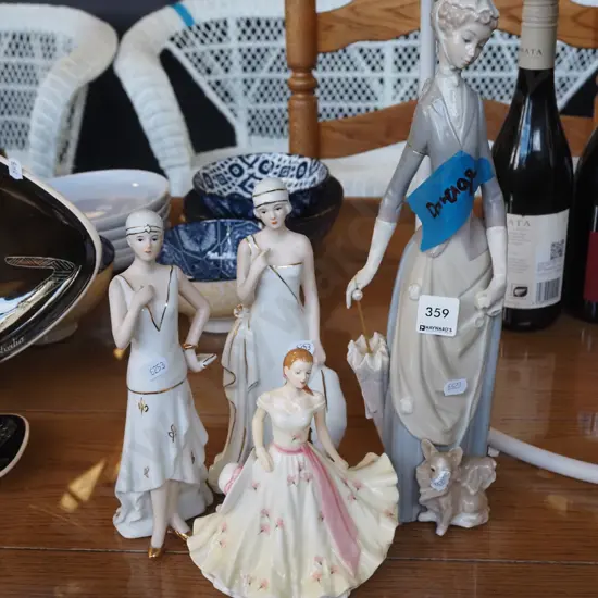 Lladro figurine - has repair, 3x other figurines Mary Poppins H-360