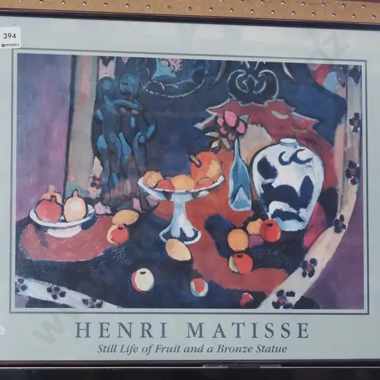 framed Henri Matisse poster print