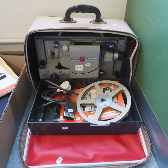 Eumig 8mm film projector in case