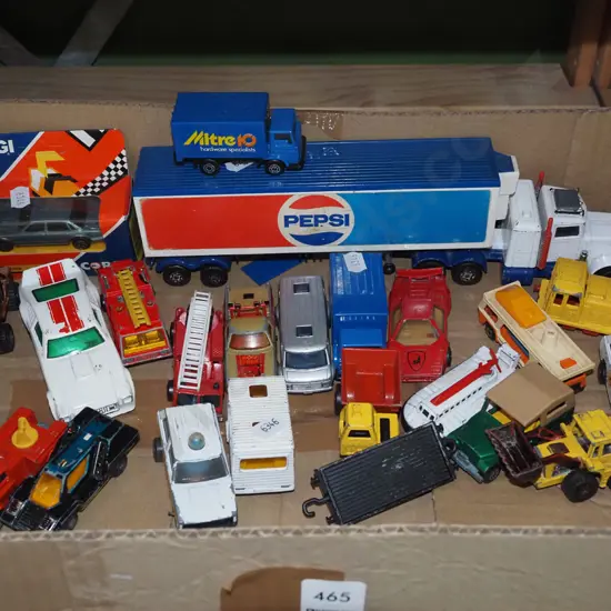 box of model vehicles