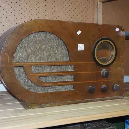 early Philco wood cased valve radio As Is No Returns