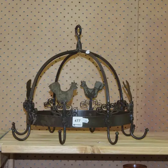 wrought metal hanging kitchen utensil holder H-320