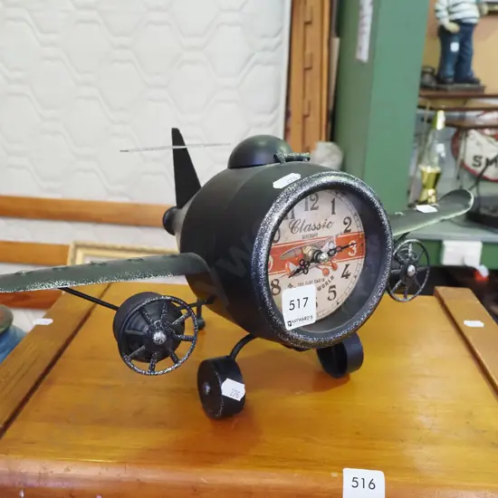 metal airplane clock
