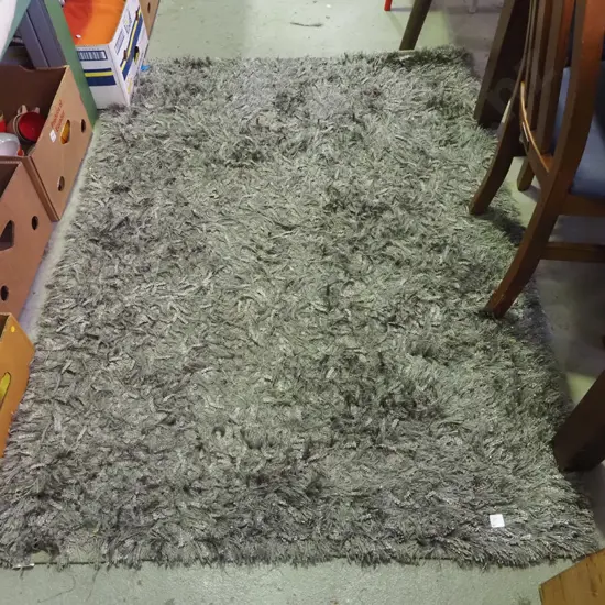 grey acrylic tufted floor mat L-1660 W-1220