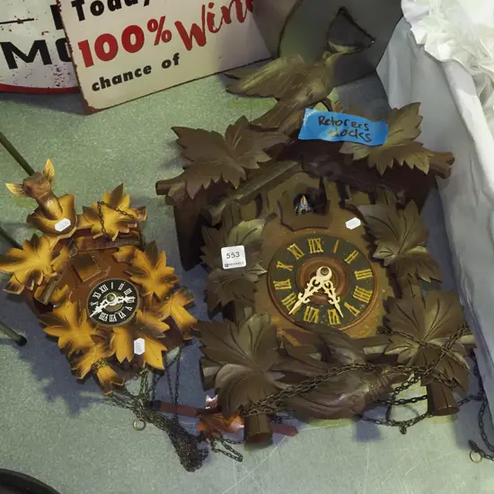 2x restorer's cuckoo clocks