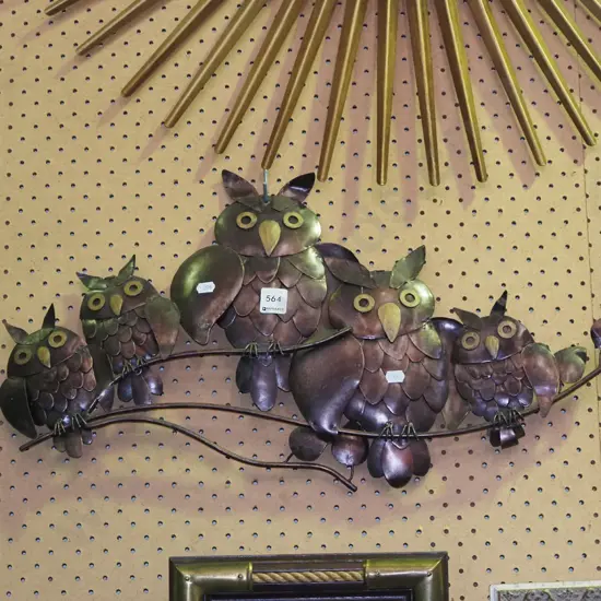 metal owl - wall art