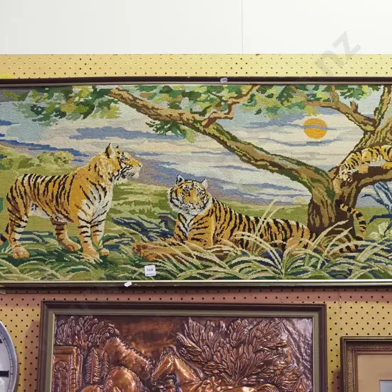 framed tapestry - tigers