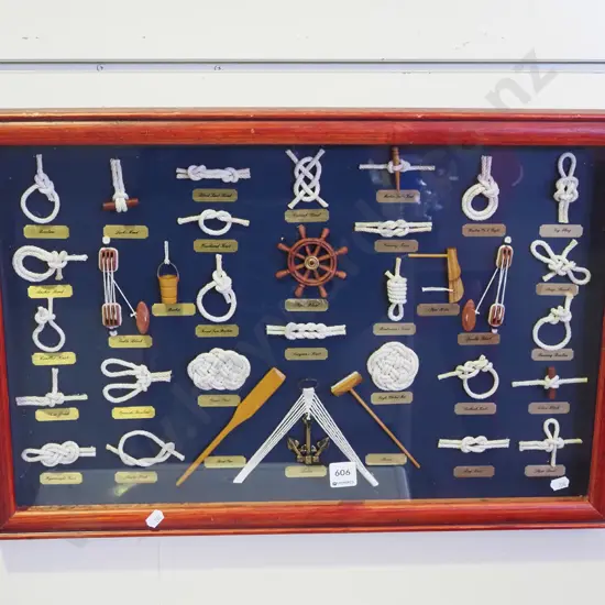 shadow box of nautical knots